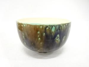 作家物　九谷焼　窯変　茶碗（保護箱付）